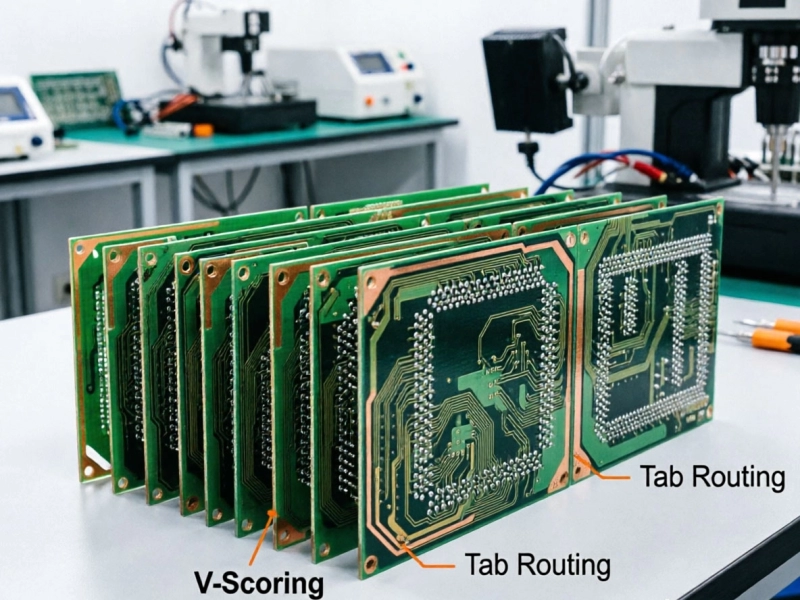 PCB Panelization Guide for SMT Assembly China: V-Scoring vs. Tab Routing